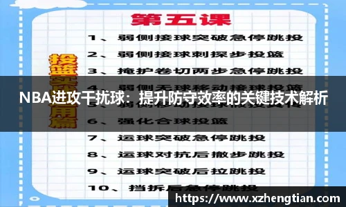 NBA进攻干扰球：提升防守效率的关键技术解析